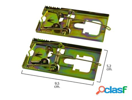 Trampa ratones metálica galvanizada 9.5 x 5.2 cm. (bolsa 2