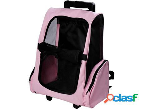 Transportín para Perros PAWHUT 4 Ruedas (Rosa - 35x27x49cm
