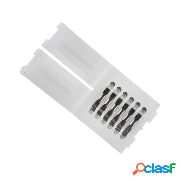 Unión / conector rígido pin click para tiras led rgb+cct 6