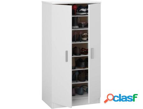Zapatera HABITDESIGN (Blanco - Melamina - 55 x 108 x 36cm)