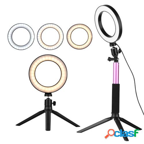 docooler 6 pulgadas Mini LED Anillo de luz Lámpara de