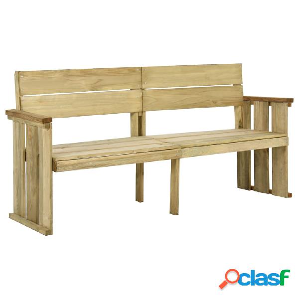 vidaXL Banco de jardín de madera de pino impregnada 172 cm