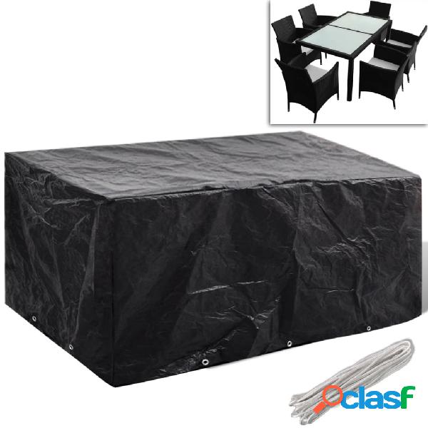 vidaXL Cubierta para muebles de jardín 8 ojales 240x140x90