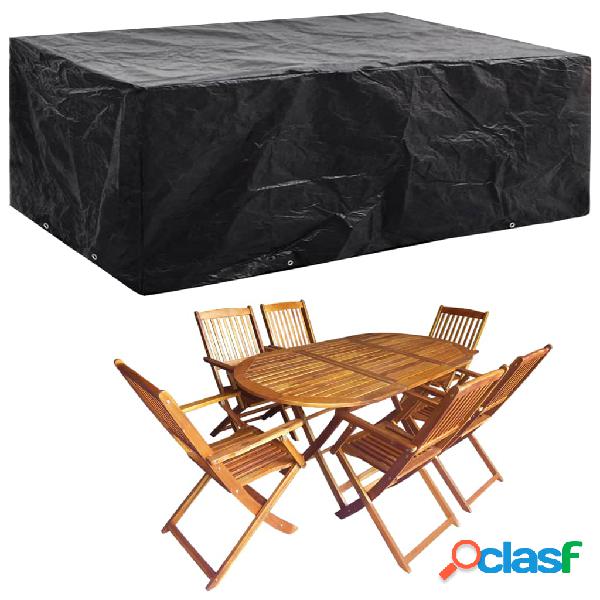 vidaXL Cubierta para muebles de jardín 8 ojales 242x162x100