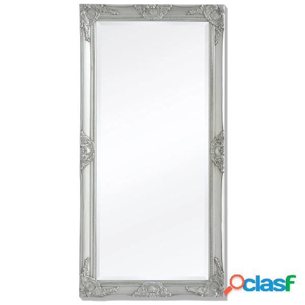 vidaXL Espejo de pared estilo barroco 120x60 cm plateado