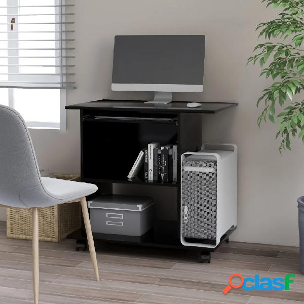 vidaXL Mesa de ordenador madera contrachapada blanco