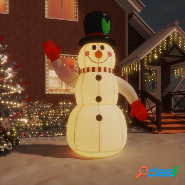 vidaXL Muñeco de nieve inflable con LEDs 300 cm