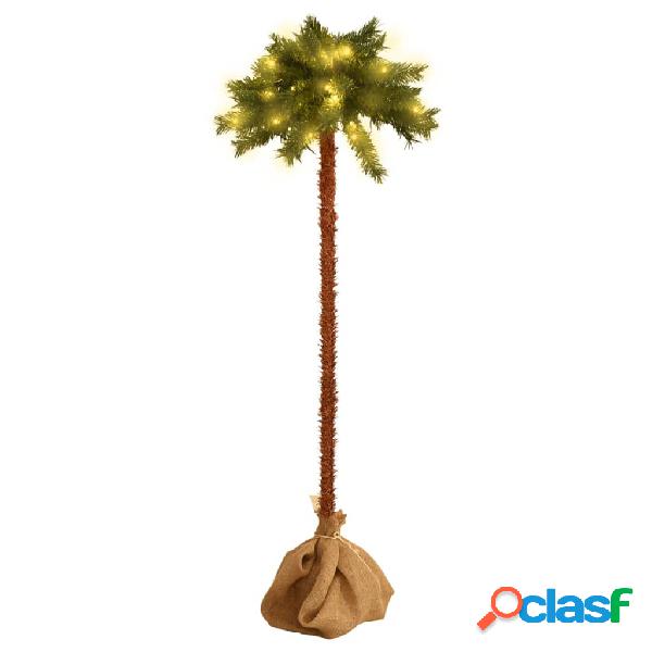 vidaXL Palmera artificial con LED 120 cm
