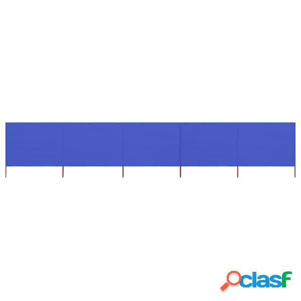 vidaXL Paravientos de 5 paneles tela azul celeste 600x120 cm