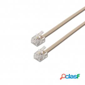 Aisens Cable De Teléfono 6p4c M-m Beige