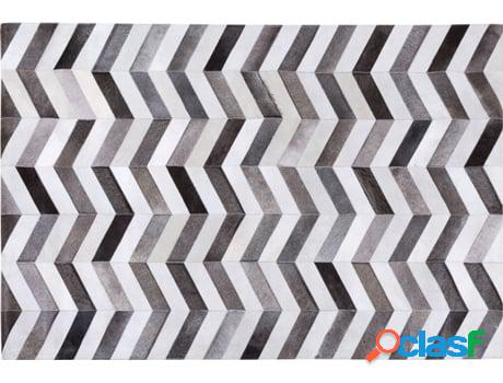 Alfombra BELIANI Aksaz (Gris - Piel Genuina -140x200x1 cm)
