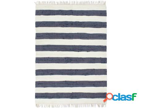 Alfombra VIDAXL Rayas Rectangular (Azul - 80x160cm -