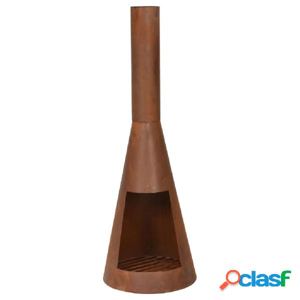 Ambiance Chimenea con tubo Ambient color óxido 100 cm