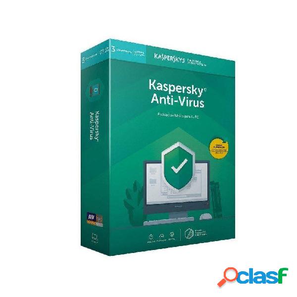 Antivirus Kaspersky 2020/ 3 Dispositivos/ 1 Año