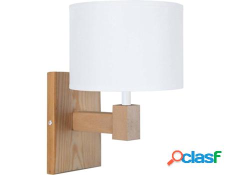 Aplique TOSEL Hod B (Blanco - E14 - Máx. 40W - Madera)