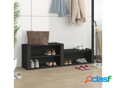 Armario para Zapatos VIDAXL (150 x 35 x 45 - Madera - Negro)