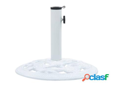 Base de Sombrilla VIDAXL (Blanco - Hierro Fundido - 40 cm)