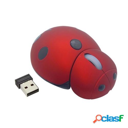 Beatle Shape Wireless Mouse Portable Mouse 1600DPI 2.4GHz