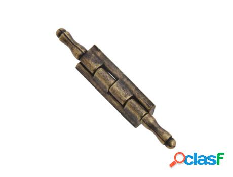 Bisagra desmontable con pasador y remate oro viejo 74 mm.