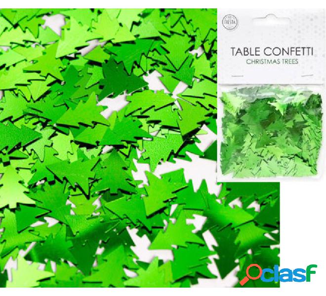 Bolsa de Confetti para mesa de Árboles de Navidad Verde de