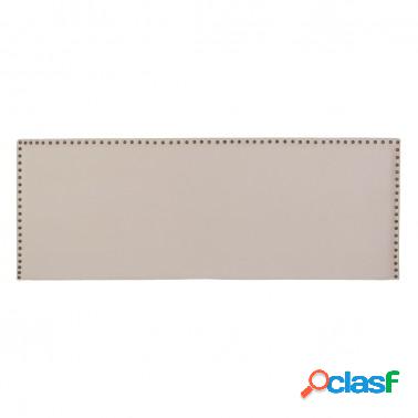 Cabecero Cama 150 Tapizado Beige y Tachuelas