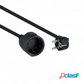 Cable Alim. Alargador Schuko Negro, 10