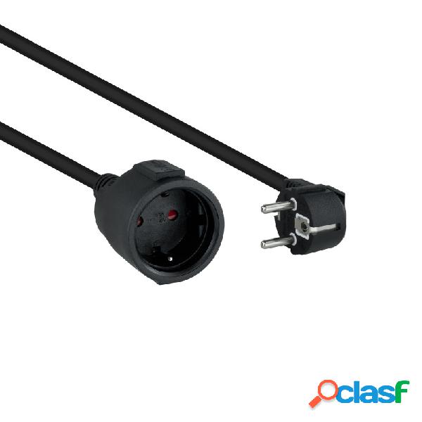 Cable Alim. Alargador Schuko Negro, 2