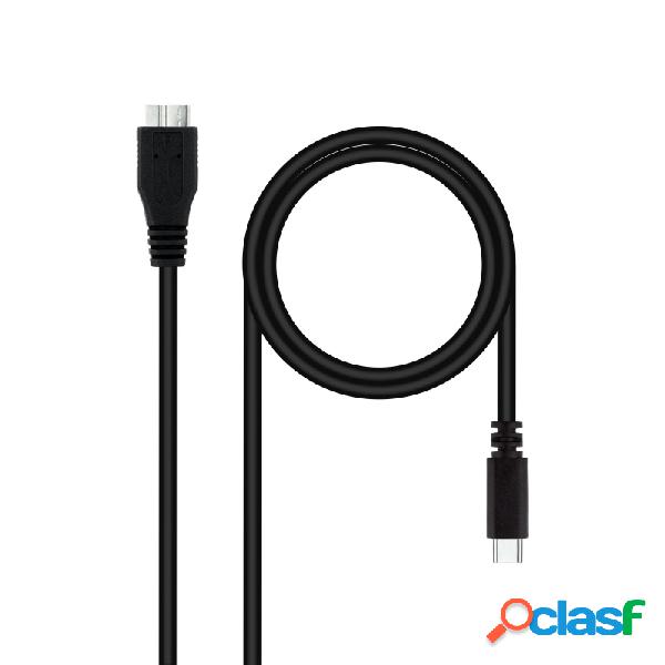 Cable Usb 3.0, Usb-c/m-micro B/m, Negro, 1.0