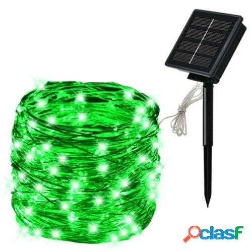 Cadena de panel solar Alambre de cobre ligero 8 modos Luces