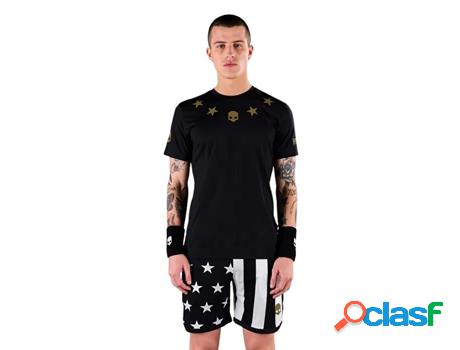 Camiseta HYDROGEN Star Tech Negro, Dorado (Hombre - Tam: L)