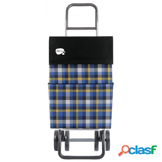 Carro Compra 4R 43Lt B/Cuadrada Negro Box Dos+2 Vivahogar