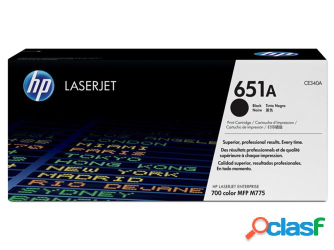 Cartucho de tóner original LaserJet HP 651A negro para
