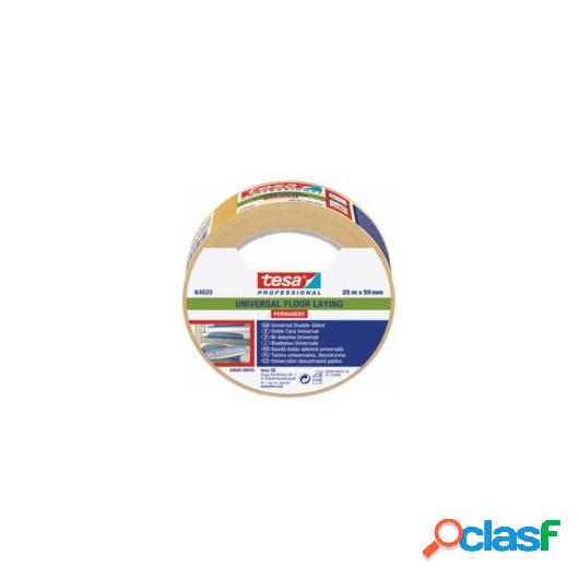 Cinta Adhesiva 50Mmx 25Mt D/Cara Moquetas Permanente Pp Bl