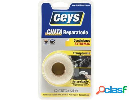 Cinta reparatodo transparente 25mm. r/3mt.