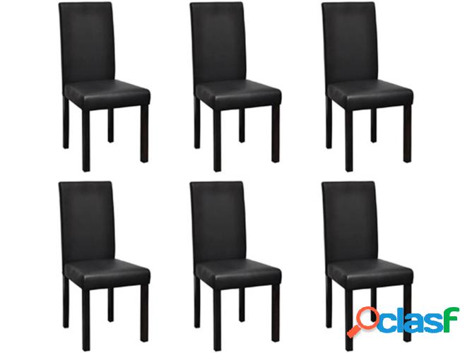 Conjunto 6 Sillas de Comedor VIDAXL 160269 Cuero Artificial
