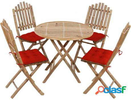 Conjunto de Exterior VIDAXL Con Cojín 3063981 (Marrón -