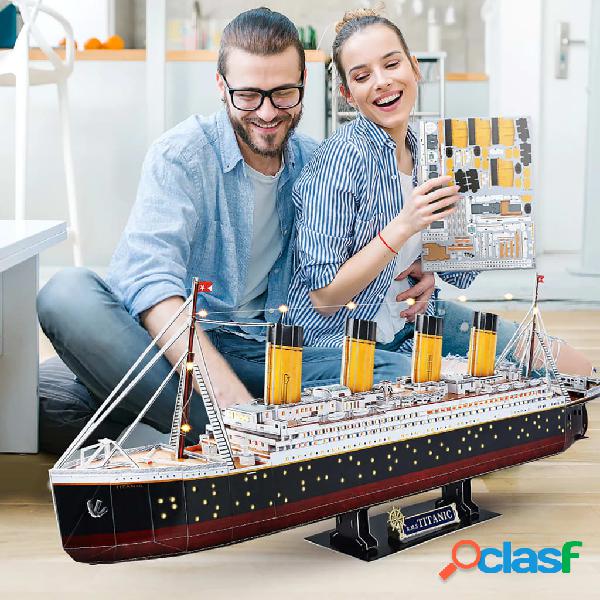 Cubic Fun Puzzle 3D con LED Titanic 66 piezas