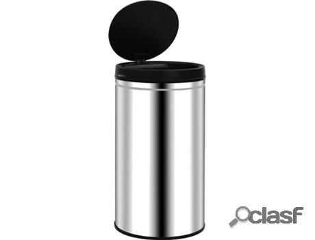 Cubo de Basura VIDAXL Sensor 60 L Plateado (36 x 66 cm -