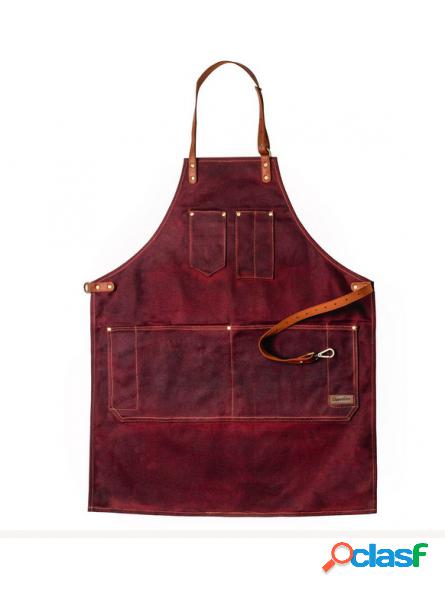 Delantal Barbero Dapper Dan Rojo