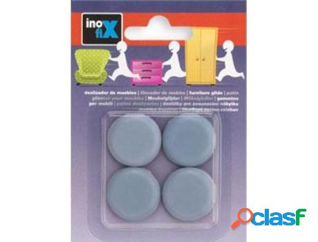 Deslizador muebles adhesivo 25mm. gris blist-4
