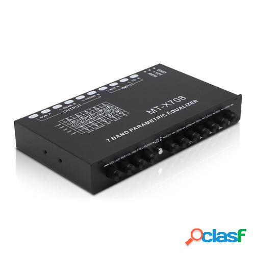Ecualizador de coche de 7 bandas multifuncional EQ de Audio
