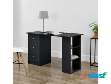Escritorio EN.CASA Aglomerado de madera (Negro - 120 x 49 x