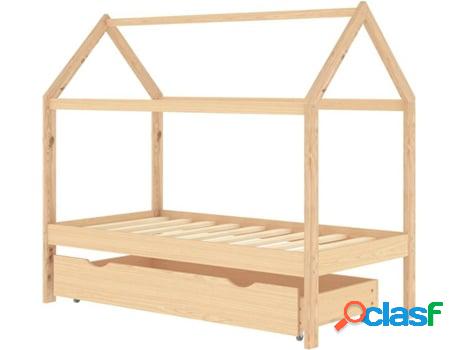 Estructura de Cama VIDAXL con Cajón (160x80x140 cm)
