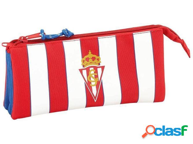 Estuche Triple SPORTING DE GIJÓN Triple (22x9x3cm)