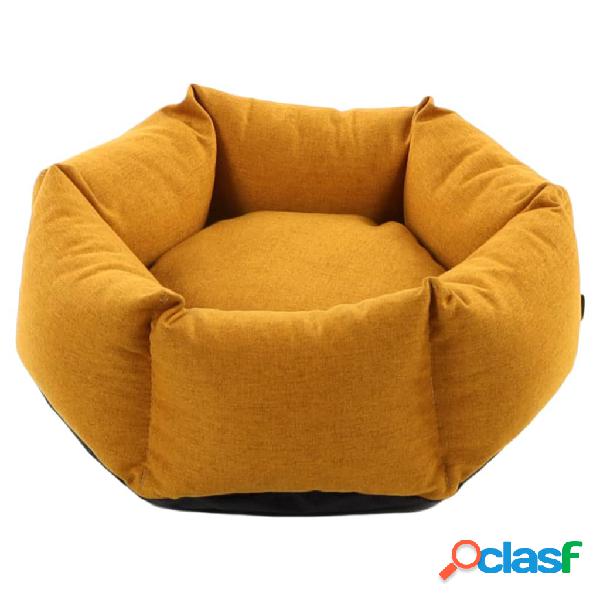 FLAMINGO Cama para perros con cremallera Ziva hexagonal ocre