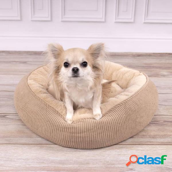 FLAMINGO Cama perros con cremallera Colette redonda gris