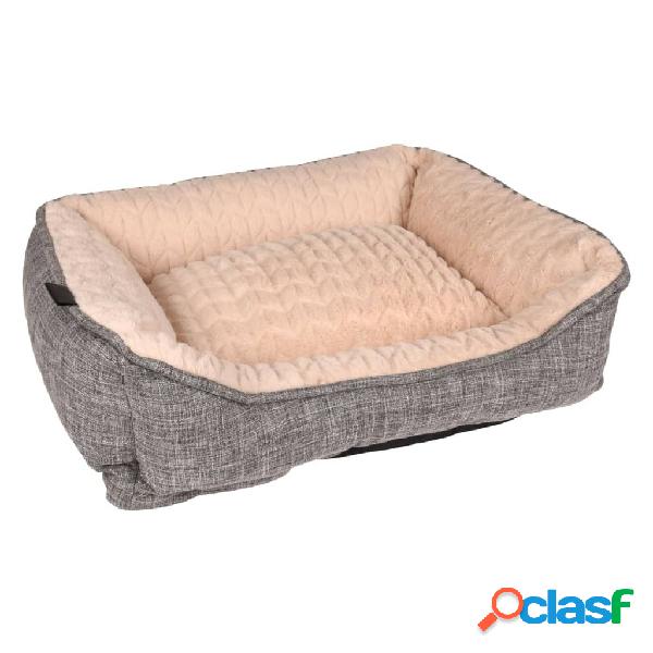 FLAMINGO Cesta para perros Zupo rectangular gris 50x40x16 cm