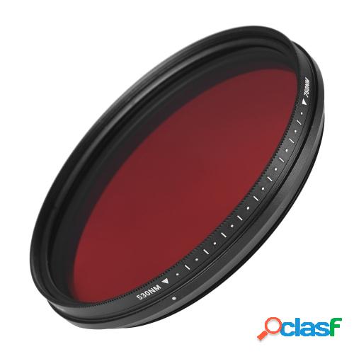 FOTGA Filtro infrarrojo ajustable de 62 mm Filtro de lente