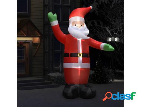 Figura de Navidad VIDAXL Papá Noel Hinchable con Luces Led