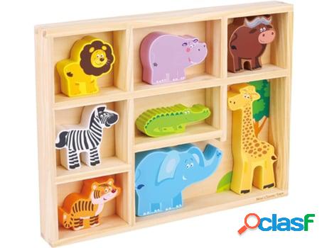 Figuras de Acción NEW CLASSIC TOYS (Madera - Beige - 33 x